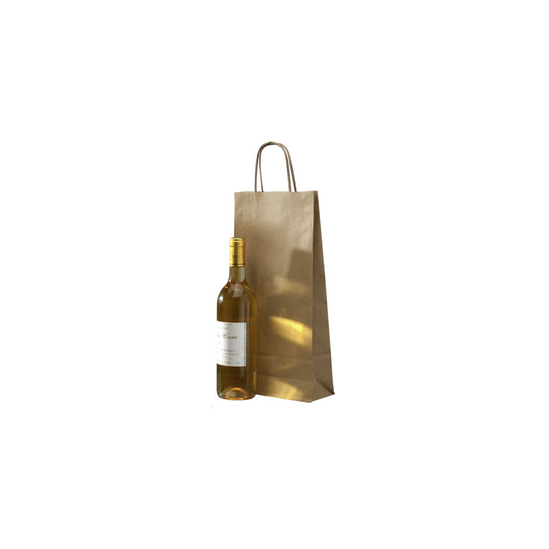 Sac cadeau Kraft 2 bouteilles