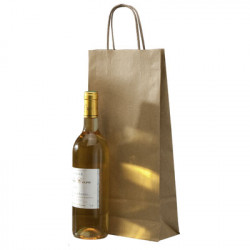 Sac cadeau Kraft 2 bouteilles